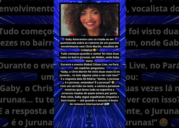 GABY AMARANTOS REAGE A RUMORES COM CHRIS MARTIN E CAI NA RISADA 😂🎤