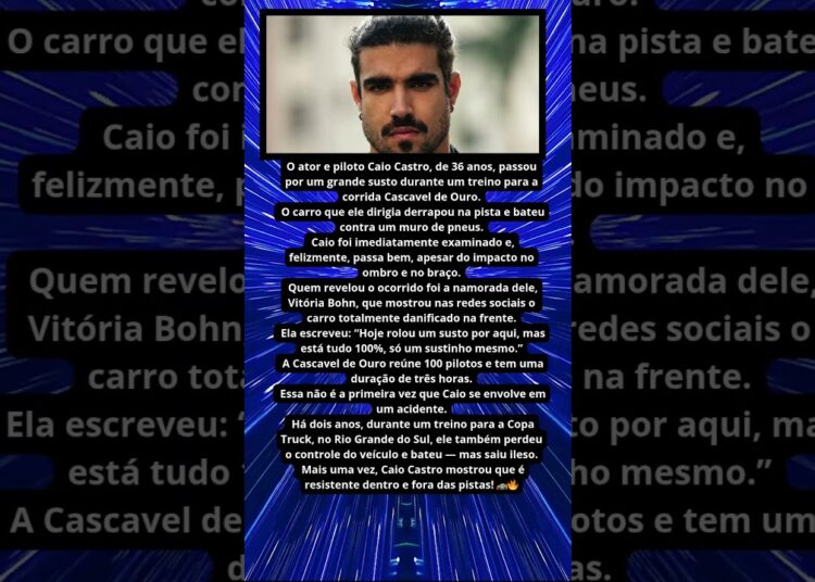 CAIO CASTRO SOFRE ACIDENTE EM TREINO DE CORRIDA