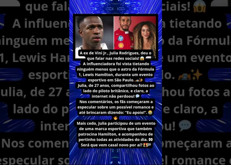 EX DE VINI JR SURPREENDE AO POSAR COM LEWIS HAMILTON 😱🔥
