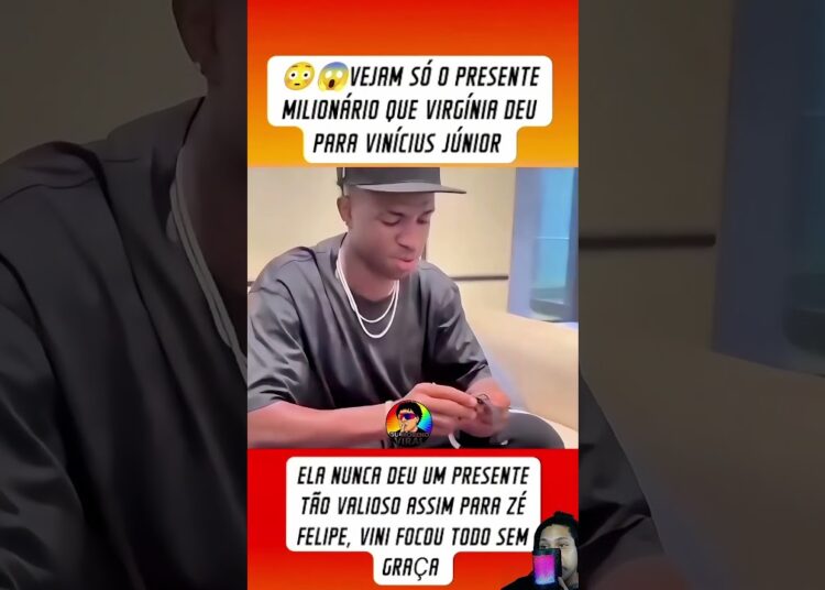 😱💥 VIRGÍNIA PRESENTEIA VINÍCIUS JÚNIOR COM PRESENTE MILIONÁRIO 💎 #virginia #vinijr #presente #shorts