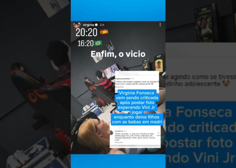 Virgínia recebeu críticas após esperar Vini Jr ficar jogando #fofocas #fofoca #virginiafonseca
