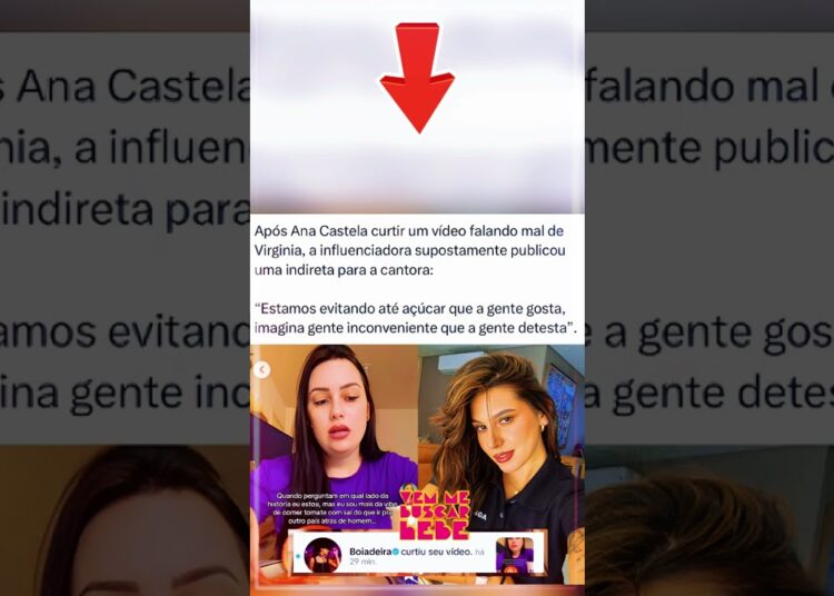 Curtida de Ana Castela em vídeo p1olê1mi1co