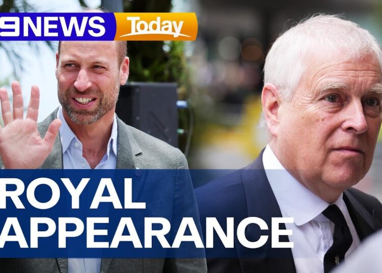 Prince William makes first appearance since Prince Andrew was stripped of titles | 9 News Australia
