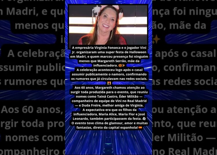 MÃE DE VIRGÍNIA FONSECA BRILHA NO HALLOWEEN DE MADRI