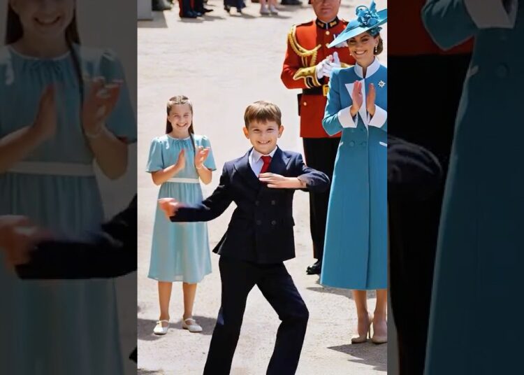 Louis’s cute dance makes Charlotte laugh!#royal #princelouis #dance #charlotte #princesscatherine