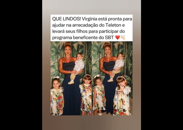 #virginia  e seus filhos estão prontos para participarem do #teleton 😍 #fofocas #virginiafonseca