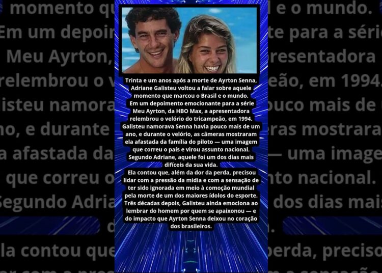 GALISTEU RELEMBRA O VELÓRIO DE AYRTON SENNA