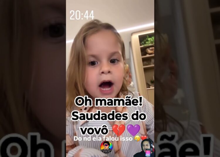 😢 Maria Flor com saudade do vovô Leonardo Virgínia grava momento emocionante 🥹 #shorts #mariaflor