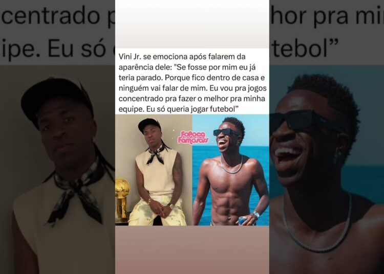 Vini jr se emociona ao julgarem sua aparência. #vinijr #fofocas #fofoca