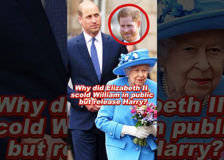 Why did Elizabeth II scold William in public but release Harry? #elizabeth #royal #queen #princess