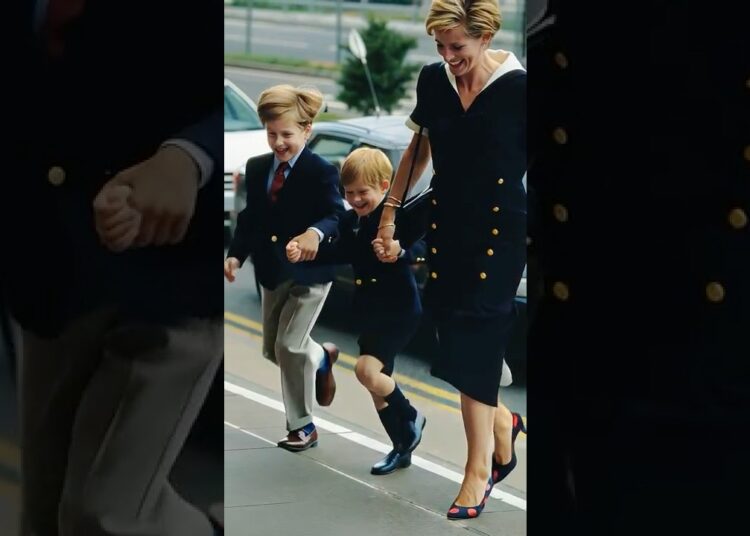 Sweet moments of Diana with her two sons#royal #princewilliam #princeharry #princess #diana