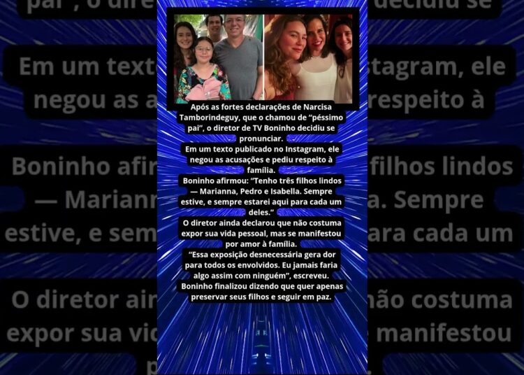 BONINHO RESPONDE NARCISA “JAMAIS FARIA ALGO ASSIM!”