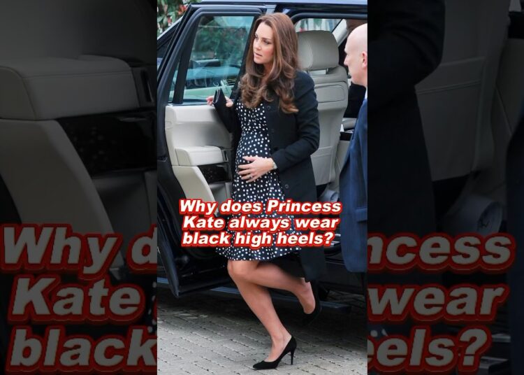 Why does Princess Kate always wear black high heels? #kate #royal #queen #princess