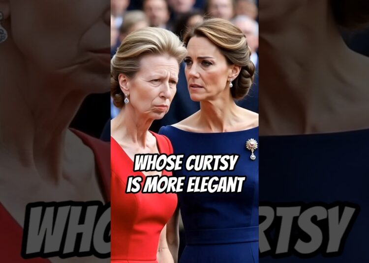 Whose curtsy is more elegant #royal #camilla #anne #queenelizabeth #charles #kate #royalfamily