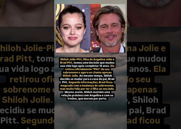 Shiloh Jolie renunciou oficialmente ao sobrenome do pai
