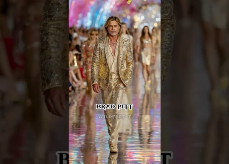 Hollywood Stars Rock the Runway in Crystal & Diamond Outfits! #hollywood #bradpitt #outfit #crystals