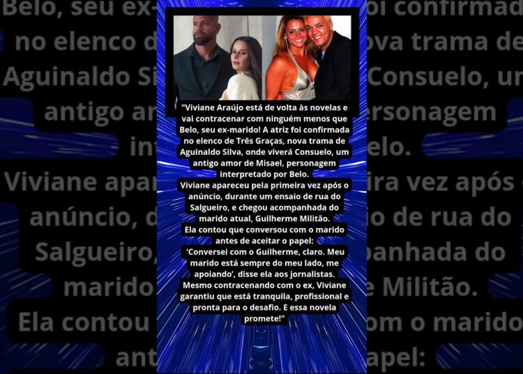 VIVIANE ARAÚJO VAI ATUAR COM BELO E REAGE!