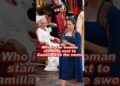 Who is the woman standing next to Camilla with the sword #foryou #fyp #royal #camilla