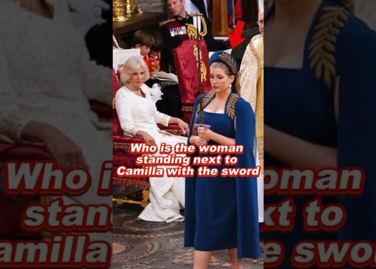 Who is the woman standing next to Camilla with the sword #foryou #fyp #royal #camilla