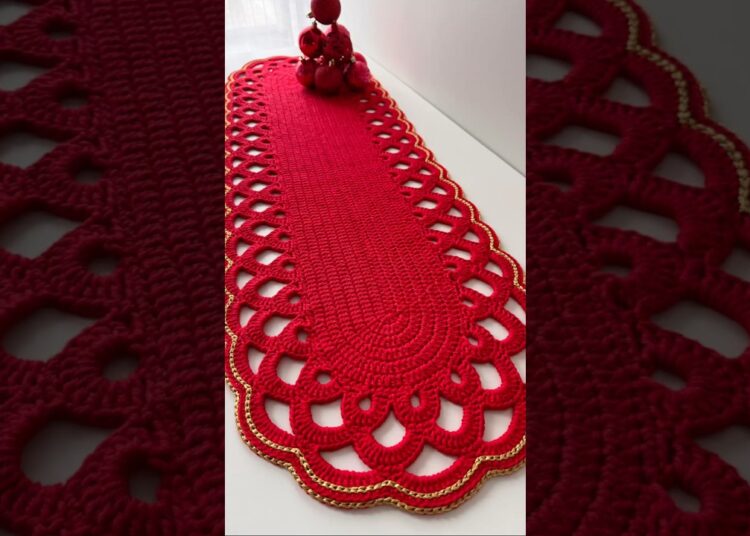 Trilho Realeza – passo a passo disponível! #crochê #trilhodemesaemcrochê #crochetfacil