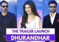 Ranveer Singh, Sara Arjun, Arjun Rampal & Others At The Trailer Launch Of Dhurandhar