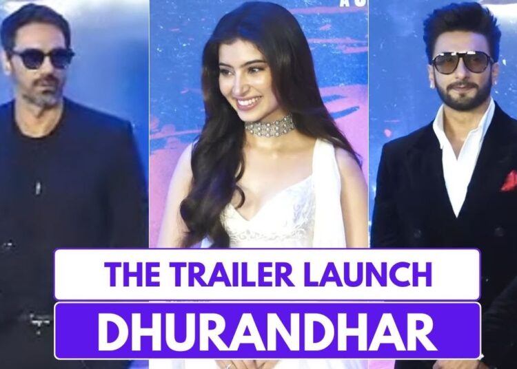 Ranveer Singh, Sara Arjun, Arjun Rampal & Others At The Trailer Launch Of Dhurandhar
