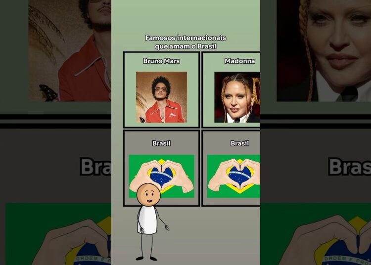 Famosos internacionais que amam o Brasil #shortsvideoviral #famosos #amor #madonna #shorts #sp