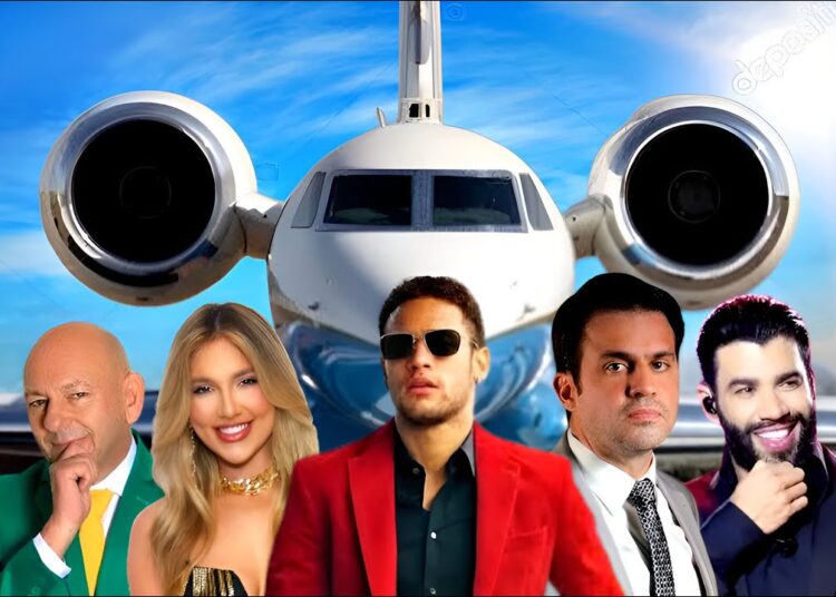 OS AVIÕES DE 29 FAMOSOS BRASILEIROS EM 2024