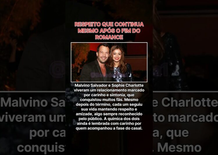 Malvino Salvador e Sophie Charlotte: respeito e carinho que seguiram após o fim