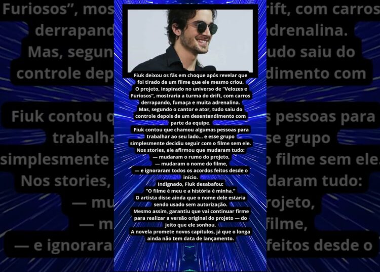 FIUK É EXCLUÍDO DO PRÓPRIO FILME E DESABAFA NAS REDES