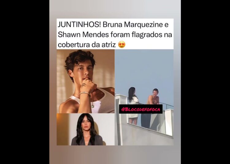 #brunabiancardi e #shawnmendes foram flagrados juntos na cobertura da atriz 😍.#fofocas