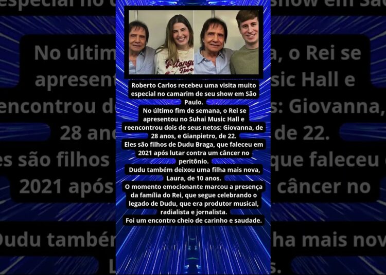 ROBERTO CARLOS RECEBE OS NETOS EM SHOW EM SP