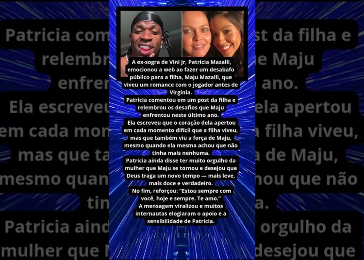 Ex sogra de Vini Jr desabafa sobre a filha Maju!