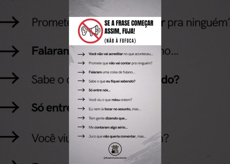 O Segredo para não se contaminar com fofocas!  #relacionamentos #comunicação #limites
