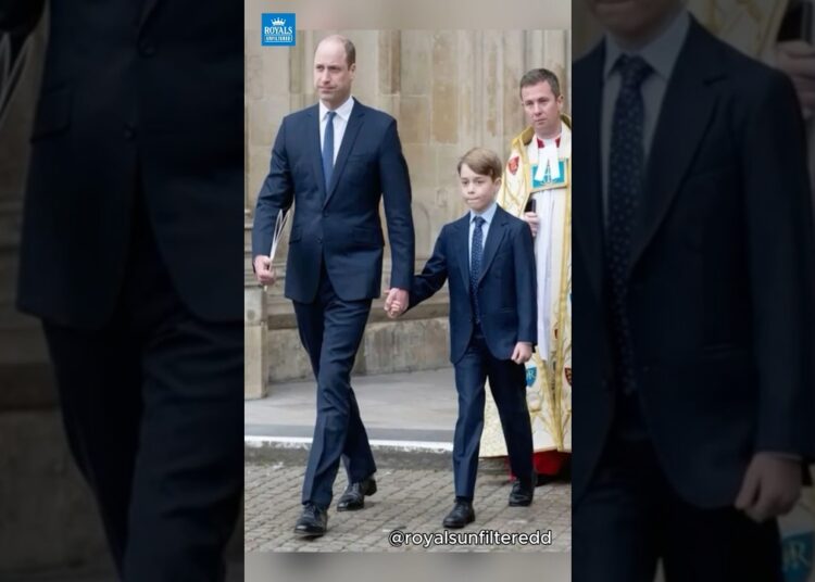 William and George at Westminster Abbey #shorts #britishroyalfamily #royal