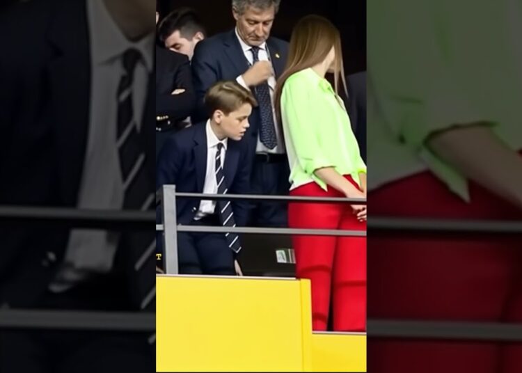 Wow, check out Prince George and princess Sophie of Spanish watching football #princegeorge #royal