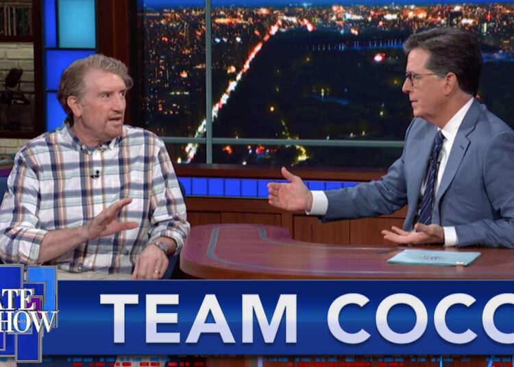 Colbert And Stack Dish Dirt About Their Friend Conan O’Brien
