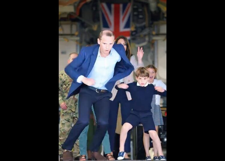 Their epic dance amazes everyone#royal #princewilliam #princelouis #dance