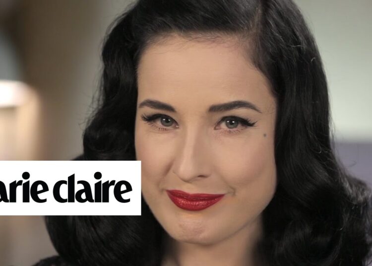 How Dita Von Teese *Really* Applies Her Famous Red Lip