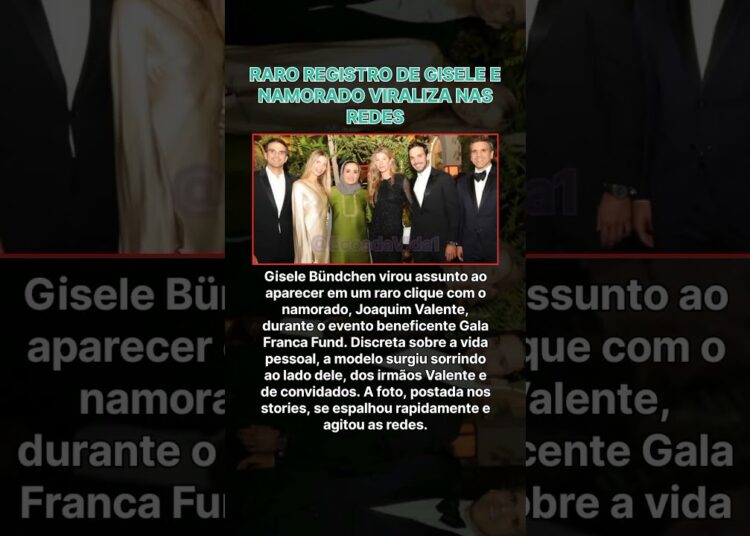 Raro clique de Gisele Bündchen com o namorado viraliza e surpreende fãs