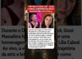 Lilia Cabral faz Grazi Massafera chorar ao vivo Domingão!
