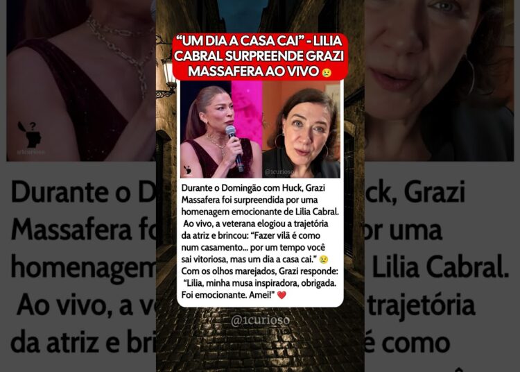Lilia Cabral faz Grazi Massafera chorar ao vivo Domingão!