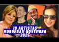 10 ARTISTAS MORRERAM NOVEMBRO 2025