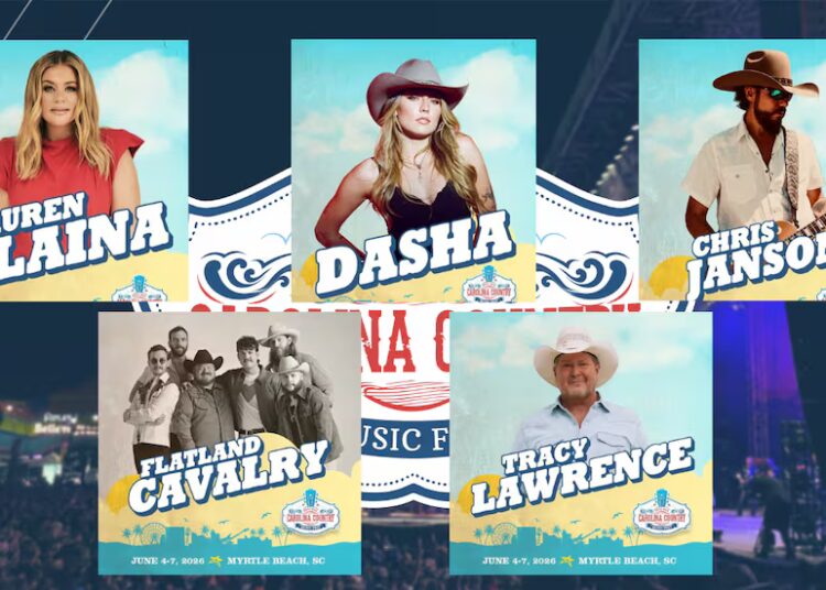 5 novos artistas adicionados à programação do Carolina Country Music Fest 2026