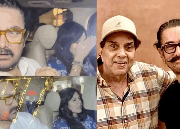 Aamir Khan e sua namorada Gauri Spratt chegam ao hospital para verificar a saúde do veterano ator Dharmendra – VÍDEO |