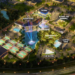 Renderizações de Ignite em K-96, um distrito de entretenimento e esportes no nordeste de Wichita.
