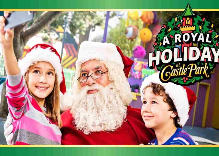 Castle Park em Riverside, Califórnia, se transforma em um paraíso de férias com passeios, guloseimas e entretenimento ao vivo de 28 de novembro a 28 de dezembro