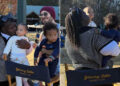 Gabourey Sidibe recebe uma visita especial de seus bebês gêmeos Cooper e Maya no set de seu novo filme
