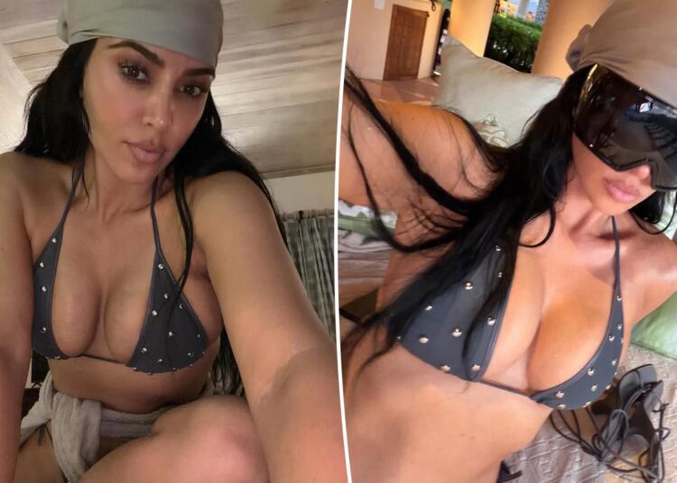 Kim Kardashian compartilha fotos de biquíni após ser reprovada no exame da ordem