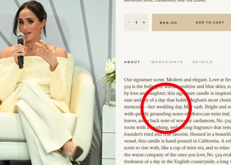 'Não. 519 ': Como Meghan Markle está lucrando com seu casamento real financiado pelos contribuintes com o Príncipe Harry com a vela 'assinatura' As Ever